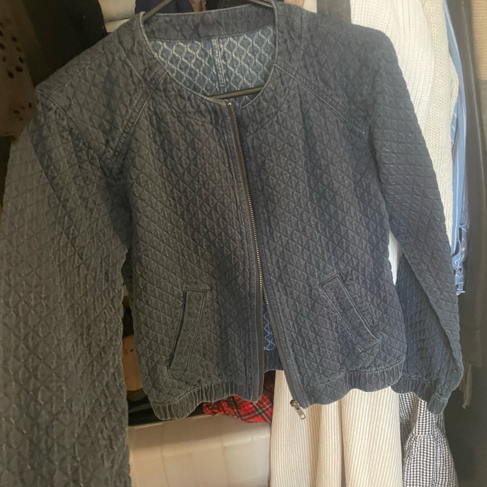 Quilted denim jacket